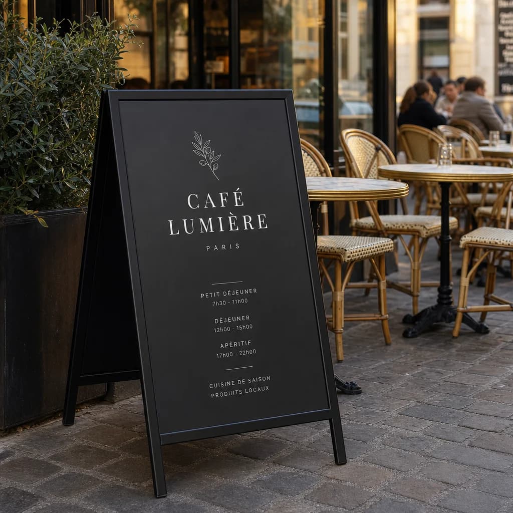 Chaises bistro et pavés